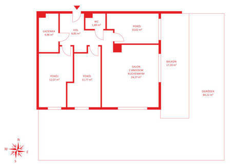 Mieszkanie na sprzedaż - Szymona Czechowicza Pogórze, Gdynia, 77,55 m², 744 480 PLN, NET-PH106699