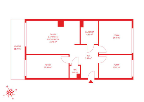 Mieszkanie na sprzedaż - Rybaki Górne Śródmieście, Gdańsk, 78,56 m², 1 398 368 PLN, NET-PH609832