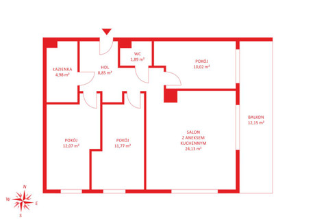 Mieszkanie na sprzedaż - Szymona Czechowicza Pogórze, Gdynia, 77,37 m², 742 752 PLN, NET-PH909821