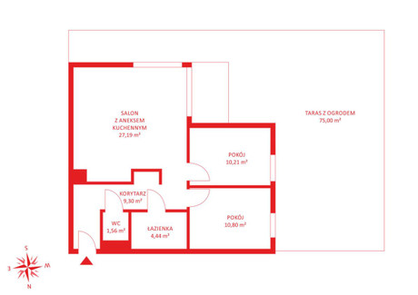 Mieszkanie na sprzedaż - Wojciecha Kiedrowskiego Morena Piecki-Migowo, Gdańsk, 63,5 m², 822 960 PLN, NET-PH334526