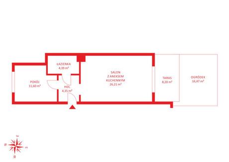 Mieszkanie na sprzedaż - Szymona Czechowicza Pogórze, Gdynia, 47,75 m², 534 800 PLN, NET-PH944536