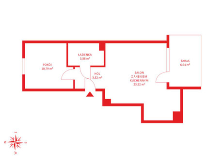 Mieszkanie na sprzedaż - Warszawska Ujeścisko, Gdańsk, 41,71 m², 571 427 PLN, NET-PH821642