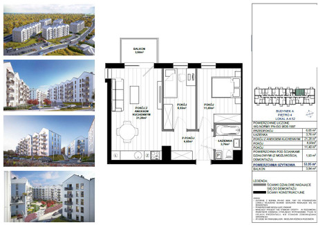 Mieszkanie na sprzedaż - Wielkopolska Łostowice, Gdańsk, 53,95 m², 534 698 PLN, NET-PH439490