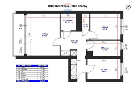 Mieszkanie na sprzedaż - Łużycka Podgórze Duchackie, Kraków, 55,7 m², 599 000 PLN, NET-48/11671/OMS