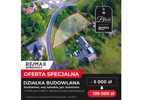 Działka na sprzedaż - Studzieniec, Kożuchów, Nowosolski, 3028 m², 139 000 PLN, NET-148/9148/OGS