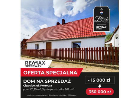 Dom na sprzedaż - Portowa Cigacice, Sulechów, Zielonogórski, 101,29 m², 350 000 PLN, NET-122/9148/ODS