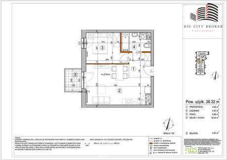 Mieszkanie na sprzedaż - Chełmżyńska Rembertów, Warszawa, 38,32 m², 509 656 PLN, NET-429723