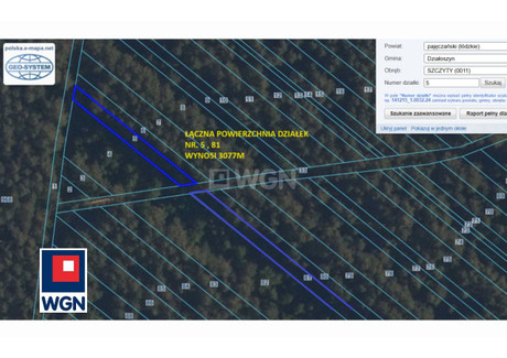 Działka na sprzedaż - 5, Szczyty, Działoszyna, Pajęczański, 3077 m², 12 000 PLN, NET-523