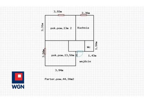 Mieszkanie na sprzedaż - Staffa Osiedle Stałe, Jaworzno, Jaworzno (Grodzki), 44,3 m², 255 000 PLN, NET-31050116