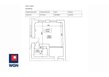 Mieszkanie na sprzedaż - Podgórna Bydgoszcz, Bydgoszcz (Grodzki), 27,74 m², 259 000 PLN, NET-22450008