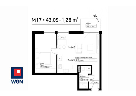 Mieszkanie na sprzedaż - UROCZA Wieluń, Wieluński, 43,05 m², 387 020 PLN, NET-16300096