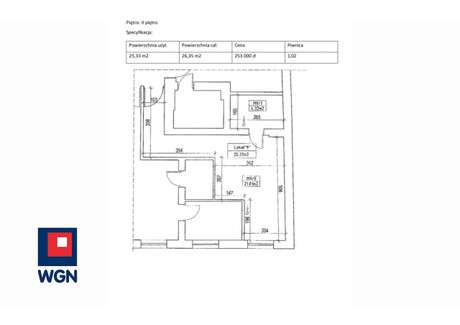 Mieszkanie na sprzedaż - Podgórna Bydgoszcz, Bydgoszcz (Grodzki), 26,35 m², 253 000 PLN, NET-22460008