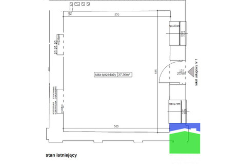 Lokal do wynajęcia - Stanisława Przybyszewskiego Górna, Łódź, 37,36 m², 2300 PLN, NET-6020