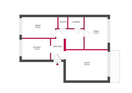 Mieszkanie na sprzedaż - Maurycego Mochnackiego Górna, Łódź-Górna, Łódź, 54 m², 369 000 PLN, NET-TC731455