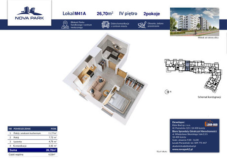 Mieszkanie na sprzedaż - Akademicka Łomża, 28,86 m², 220 818 PLN, NET-2102
