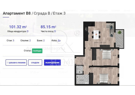 Mieszkanie na sprzedaż - Остромила/Ostromila Пловдив/plovdiv, Bułgaria, 101 m², 138 089 USD (573 070 PLN), NET-101577844