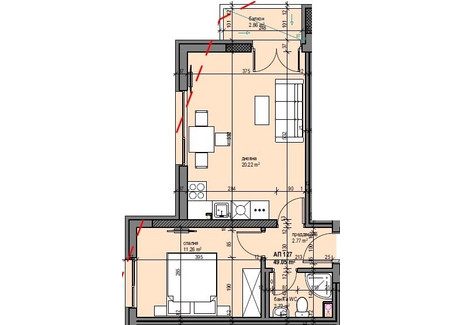 Mieszkanie na sprzedaż - Левски Г/Levski G София/sofia, Bułgaria, 57 m², 90 340 USD (364 071 PLN), NET-94778884