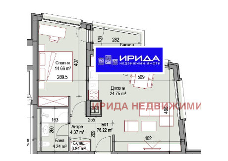 Mieszkanie na sprzedaż - Подуяне/Poduiane София/sofia, Bułgaria, 77 m², 169 006 USD (706 447 PLN), NET-99306035