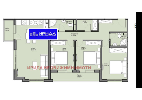 Mieszkanie na sprzedaż - Красна поляна /Krasna poliana София/sofia, Bułgaria, 122 m², 219 196 USD (841 711 PLN), NET-92530219