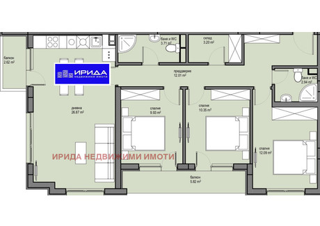 Mieszkanie na sprzedaż - Красна поляна /Krasna poliana София/sofia, Bułgaria, 122 m², 219 196 USD (841 711 PLN), NET-92530270