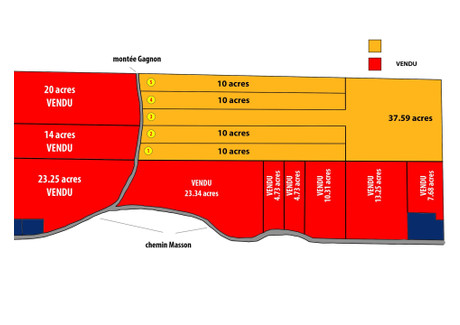 Działka na sprzedaż - Mtée Gagnon, Sainte-Marguerite-du-Lac-Masson, QC J0T1L0, CA Sainte-Marguerite-Du-Lac-Masson, Kanada, 40 469 m², 144 332 USD (554 237 PLN), NET-97087946