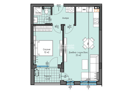 Mieszkanie na sprzedaż - Кършияка, кв.Гагарин/Karshiaka, kv.Gagarin Пловдив/plovdiv, Bułgaria, 68 m², 75 113 USD (293 691 PLN), NET-96769669