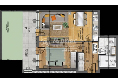 Mieszkanie na sprzedaż - Христо Смирненски/Hristo Smirnenski Пловдив/plovdiv, Bułgaria, 93 m², 91 427 USD (351 993 PLN), NET-96767422