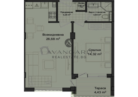 Mieszkanie na sprzedaż - Кършияка, Гагарин/Karshiaka, Gagarin Пловдив/plovdiv, Bułgaria, 71 m², 92 167 USD (353 919 PLN), NET-94778165