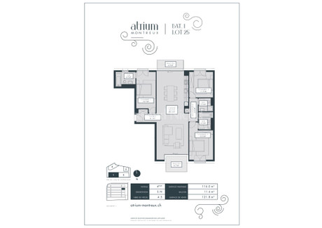 Mieszkanie na sprzedaż - Montreux, Szwajcaria, 122 m², 1 583 529 USD (6 476 636 PLN), NET-100220839