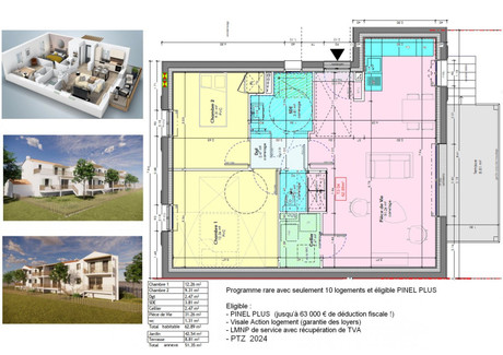 Mieszkanie na sprzedaż - Barbâtre, Francja, 63 m², 352 366 USD (1 444 702 PLN), NET-99586948