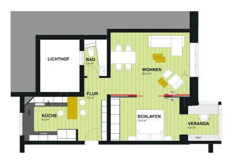 Mieszkanie do wynajęcia - Straße am Schoelerpark Berlin, Niemcy, 54 m², 1940 USD (7450 PLN), NET-96319286