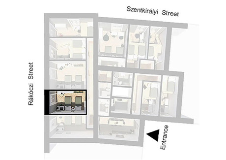 Mieszkanie do wynajęcia - Rákóczi út Budapest, Węgry, 226 m², 351 USD (1456 PLN), NET-96353434