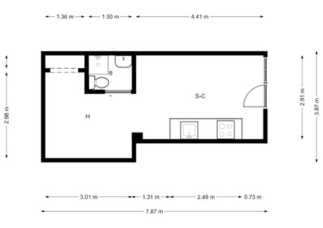 Mieszkanie do wynajęcia - Calle de Gutierre de Cetina Madrid, Hiszpania, 35 m², 1275 USD (4934 PLN), NET-65795166