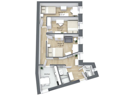 Mieszkanie do wynajęcia - Liechtensteinstraße Vienna, Austria, 53 m², 632 USD (2491 PLN), NET-90222572