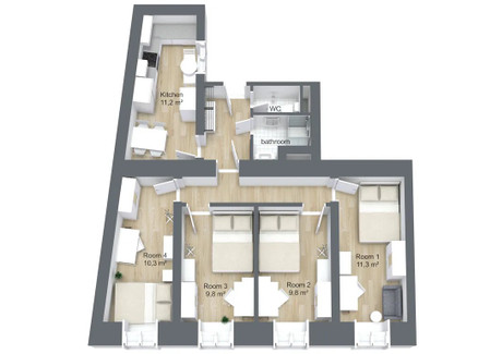 Mieszkanie do wynajęcia - Kirchberggasse Vienna, Austria, 67 m², 651 USD (2500 PLN), NET-90234794