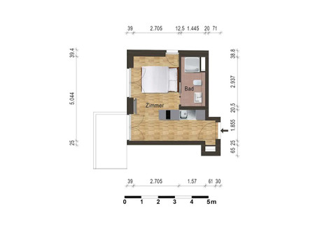 Mieszkanie do wynajęcia - Brunnenstraße Berlin, Niemcy, 22 m², 1637 USD (6399 PLN), NET-90237152