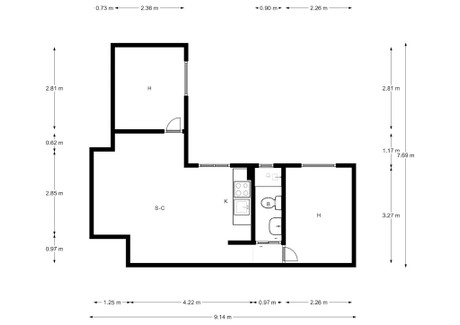 Mieszkanie do wynajęcia - Calle del Matadero Madrid, Hiszpania, 60 m², 1791 USD (6930 PLN), NET-90244189