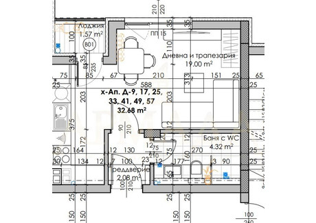 Mieszkanie na sprzedaż - Южен/Iujen Пловдив/plovdiv, Bułgaria, 42 m², 44 473 USD (170 776 PLN), NET-86017436