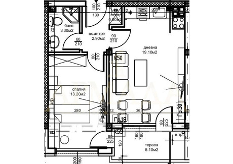 Mieszkanie na sprzedaż - Остромила/Ostromila Пловдив/plovdiv, Bułgaria, 58 m², 58 927 USD (226 279 PLN), NET-94458517