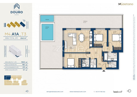 Mieszkanie na sprzedaż - Vila Nova De Gaia, Portugalia, 109 m², 644 206 USD (2 692 783 PLN), NET-99916425