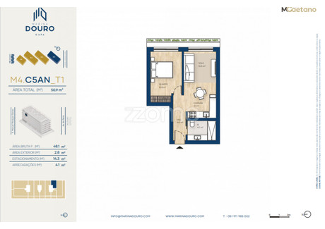 Mieszkanie na sprzedaż - Vila Nova De Gaia, Portugalia, 48 m², 328 995 USD (1 348 878 PLN), NET-99916460