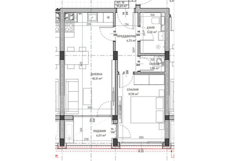 Mieszkanie na sprzedaż - Зона Б/Zona B София/sofia, Bułgaria, 63 m², 168 854 USD (705 809 PLN), NET-100988362