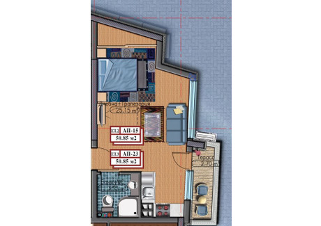 Mieszkanie na sprzedaż - Дружба /Drujba София/sofia, Bułgaria, 51 m², 87 186 USD (341 771 PLN), NET-99894577