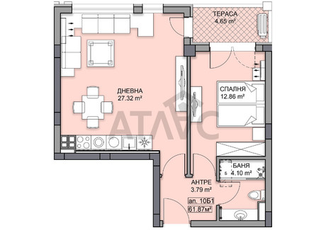 Mieszkanie na sprzedaż - Кършияка/Karshiaka Пловдив/plovdiv, Bułgaria, 74 m², 96 323 USD (369 882 PLN), NET-96767746