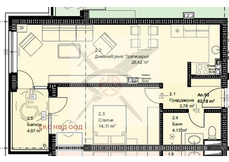 Mieszkanie na sprzedaż - Овча купел/Ovcha kupel София/sofia, Bułgaria, 74 m², 144 625 USD (581 392 PLN), NET-101611503