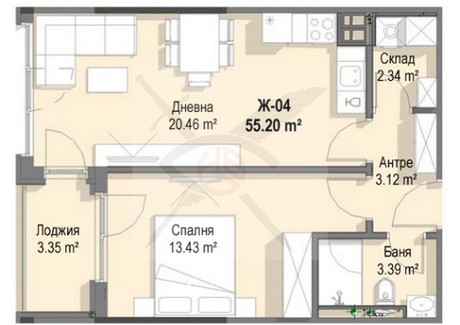 Mieszkanie na sprzedaż - Кръстова вада/Krastova vada София/sofia, Bułgaria, 65 m², 118 239 USD (490 690 PLN), NET-101910981