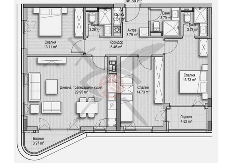 Mieszkanie na sprzedaż - Хладилника/Hladilnika София/sofia, Bułgaria, 147 m², 395 516 USD (1 621 618 PLN), NET-102538481