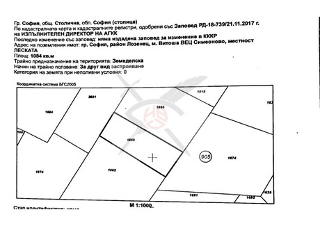 Działka na sprzedaż - Витоша/Vitosha София/sofia, Bułgaria, 1084 m², 64 929 USD (260 366 PLN), NET-97371607