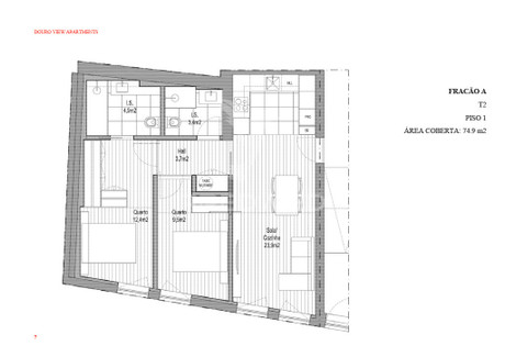 Mieszkanie na sprzedaż - Lordelo Do Ouro e Massarelos Porto, Portugalia, 74,9 m², 328 293 USD (1 319 739 PLN), NET-94523415