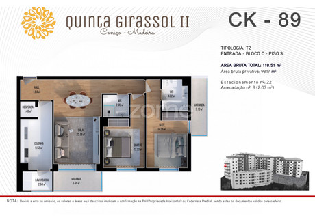 Mieszkanie na sprzedaż - Santa Cruz, Portugalia, 93 m², 350 591 USD (1 454 953 PLN), NET-91982767